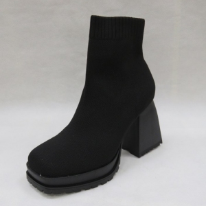 Botki damskie jesienne na obcasie (36-41) 8579A BLACK
