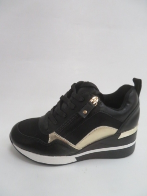 Buty sportowe damskie na koturnie (36-41) HS6053 BLACK