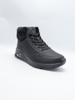 Botki damskie ocieplane na płaskim (36-41) 9021-2 ALLBLACK