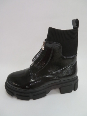 Botki damskie jesienne na płaskim (36-41) 168-322 BLACK
