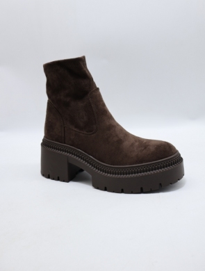 Botki damskie na obcasie (36-41) 9670A-1 BROWN
