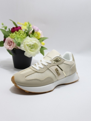 Buty sportowe damskie na płaskim (36-41) BO-181 BEIGE