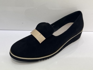 Półbuty damskie na koturnie (36-41) GD-FL645A BLACK