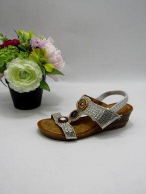 Sandały damskie na koturnie (36-41) CM102 SILVER