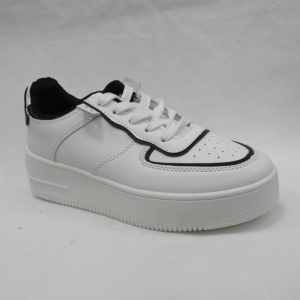 Buty sportowe damskie na płaskim (36-41) 2374-3 WHITE/BLACK