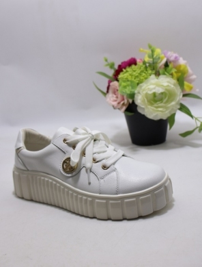 Buty sportowe damskie na płaskim (36-41) 6640 WHITE