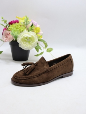 Mokasyny damskie na płaskim (36-41) G480 BROWN
