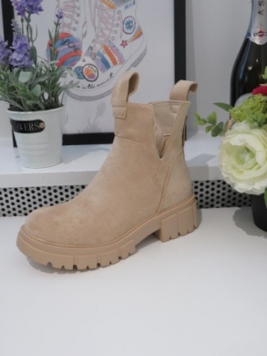 Botki damskie na płaskim (36-41) 5688 BEIGE
