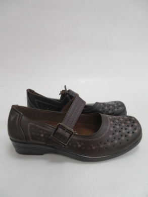 Półbuty damskie na koturnie (37-42) E581 BLACK/BROWN