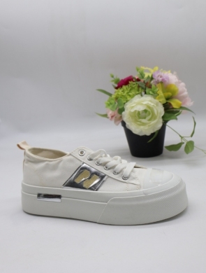 Trampki damskie na płaskim (36-41) LY100 WHITE