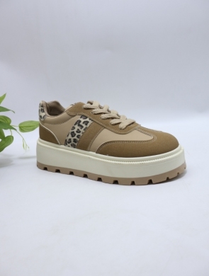 Buty sportowe damskie na płaskim (36-41) 88202 KHAKI