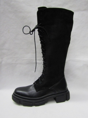 Kozaki damskie na płaskim (36-41) DE1066 BLACK