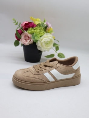 Buty sportowe damskie na płaskim (36-41) BK301 KHAKI