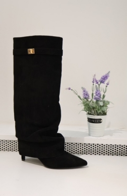 Kozaki damskie na szpilce (36-41) CLS638 BLACK