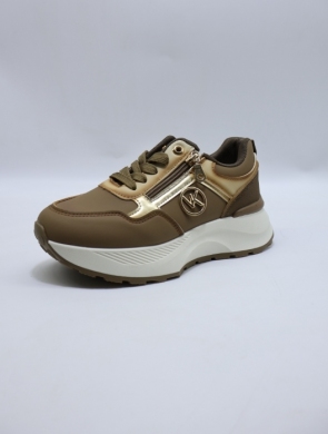 Buty sportowe damskie na płaskim (36-41) 6458 BROWN