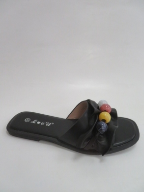 Klapki damskie na płaskim (36-41) QQ368 BLACK