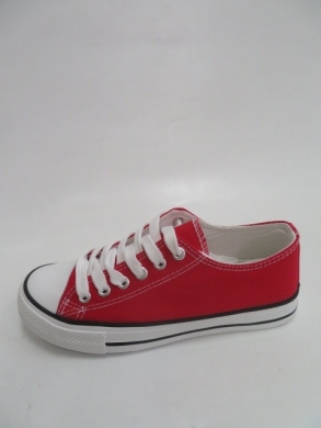 Trampki damskie na płaskim (36-41) 7BW-5 RED