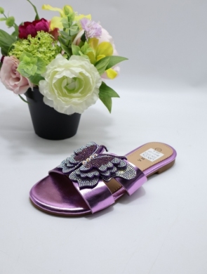 Klapki damskie na płaskim (36-41) 5104-13 PURPLE