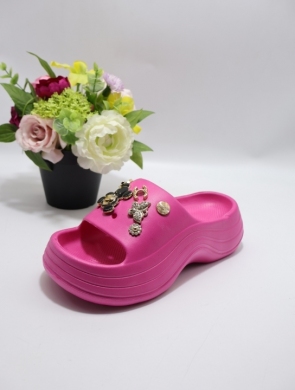 Klapki damskie na koturnie (36-41) POH-4 FUSHIA