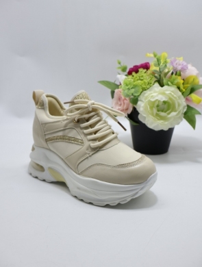 Buty sportowe damskie na płaskim (36-41) 1036 BEIGE