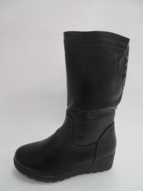 Kozaki damskie ocieplane na płaskim (36-41) 885-10 BLACK