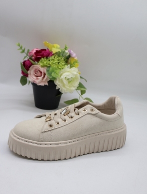 Buty sportowe damskie na płaskim (36-41) AF23-358 BEIGE