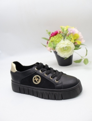 Buty sportowe damskie na płaskim (36-41) 6626 BLACK