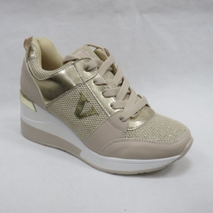 Buty sportowe damskie na koturnie (36-41) HS165 BEIGE