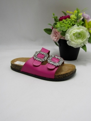 Klapki damskie na płaskim (36-41) 8051 FUSHIA
