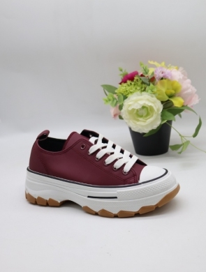 Buty sportowe damskie na płaskim (36-41) BO-10 WINE