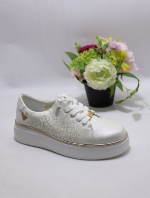 Buty sportowe damskie na płaskim (36-41) 5016-2 WHITE