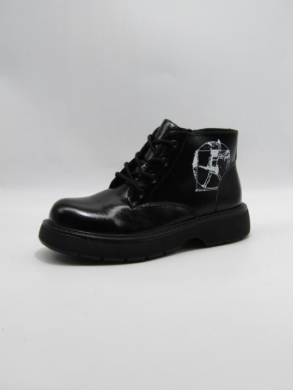 Botki damskie ocieplane na płaskim (36-41) D8755 BLACK