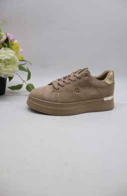 Buty sportowe damskie na koturnie (36-41) R135 BEIGE
