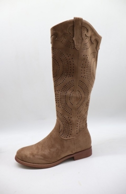 Kozaki damskie na płaskim (36-41) H198-3 COFFE