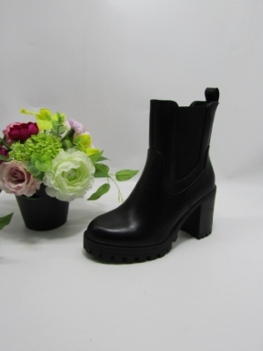 Botki damskie ocieplane na obcasie (36-41) DE617 BLACK