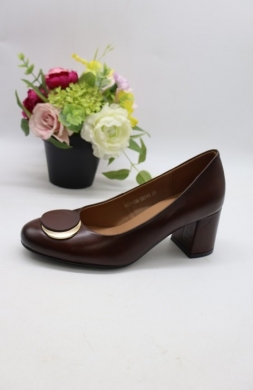 Czółenki damskie na obcasie (36-41) YCC-158 BROWN