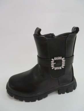 Botki dziewczęce ocieplane (25-30) 7722B BLACK