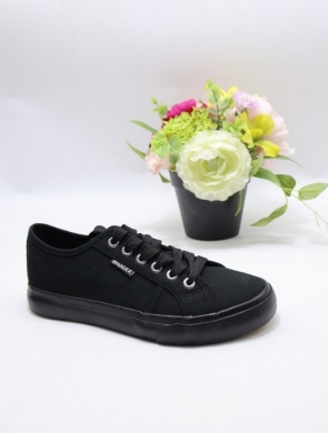 Trampki damskie na płaskim (36-41) 7SP731-LS BLACK