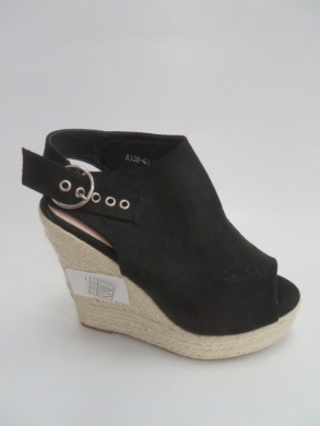 Sandały damskie na koturnie (36-41) 108-61 BLACK