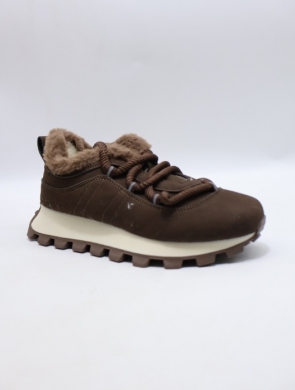 Buty sportowe damskie na płaskim (36-41) 25810 BROWN