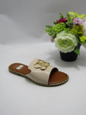 Klapki damskie na płaskim (36-41) LL318 BEIGE