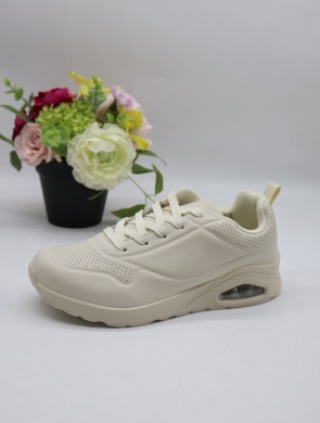 Buty sportowe damskie na płaskim (36-41) 8-158 BEIGE