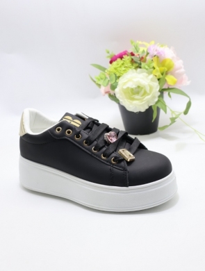 Buty sportowe damskie na płaskim (36-41) WW250 BL/GOLD