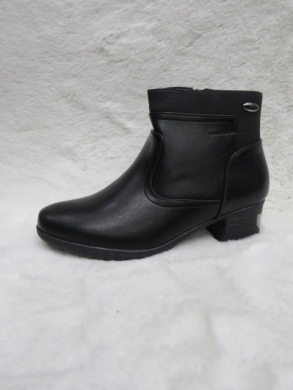 Botki damskie ocieplane na obcasie (36-41) 61706 BLACK