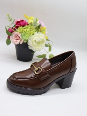Półbuty damskie na obcasie (36-41) CHC367 BROWN