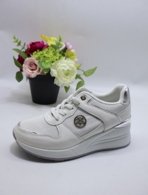 Buty sportowe damskie na płaskim (36-41) LDLJ178 WHITE