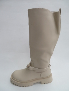 Kozaki damskie ocieplane na płaskim (36-41) 108 BEIGE