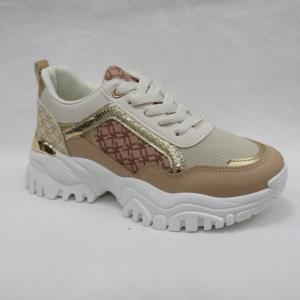 Buty sportowe damskie na płaskim (36-41) 19318 KHAKI