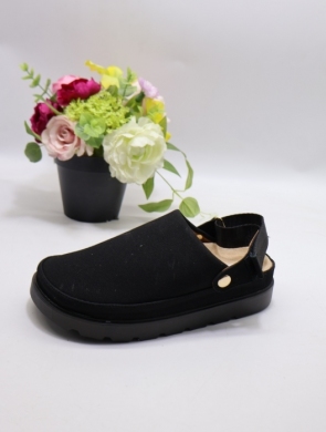 Klapki damskie na płaskim (36-41) B-667 BLACK