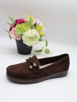 Mokasyny damskie na płaskim (36-41) 8212 BROWN